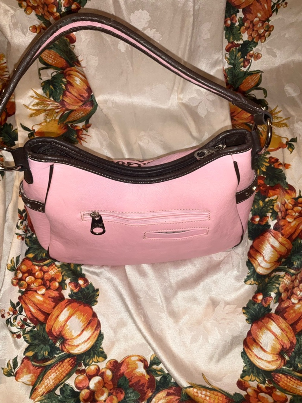 Montana West Pink and Brown Shoulder Bag - With God All Things Are Possible - Picture 4 of 12